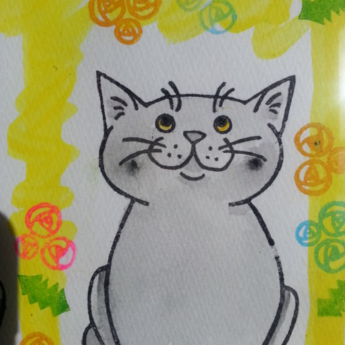 部屋が明るくなる猫軍団(原画) イラスト ニャオニャオ 通販｜Creema  