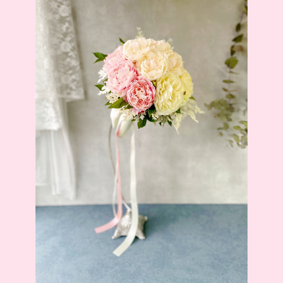 ❁Wedding bouquet❁ローズとピオニーのブーケ【30505】 8枚目の画像