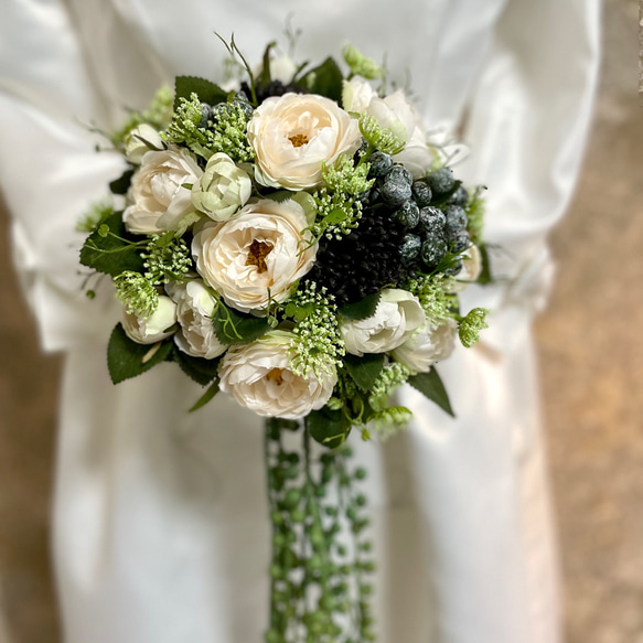 ❁Wedding bouquet❁オールドローズのクラシカルブーケ【31111】 4枚目の画像