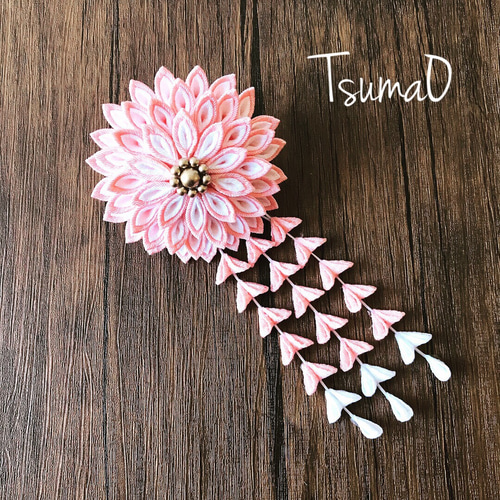 つまみ細工 大菊かんざし 着物 TsumaO 通販｜Creema(クリーマ 