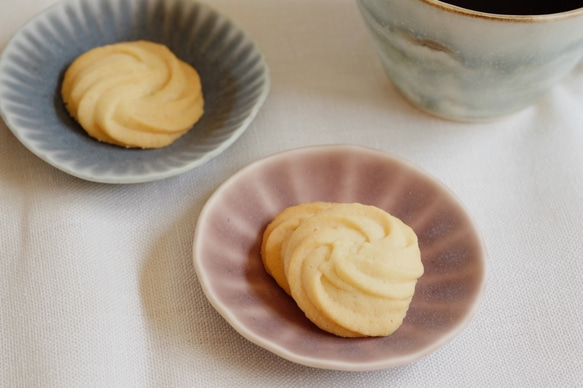 豆皿　花　ブルーレイン 4枚目の画像