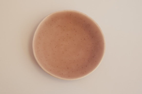[shell#3 あずき色]　磁器　豆皿　直径8.5cm 2枚目の画像