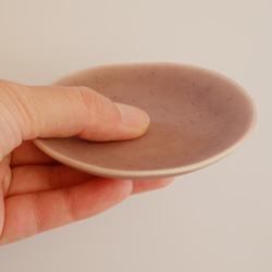 [shell#3 あずき色]　磁器　豆皿　直径8.5cm 3枚目の画像