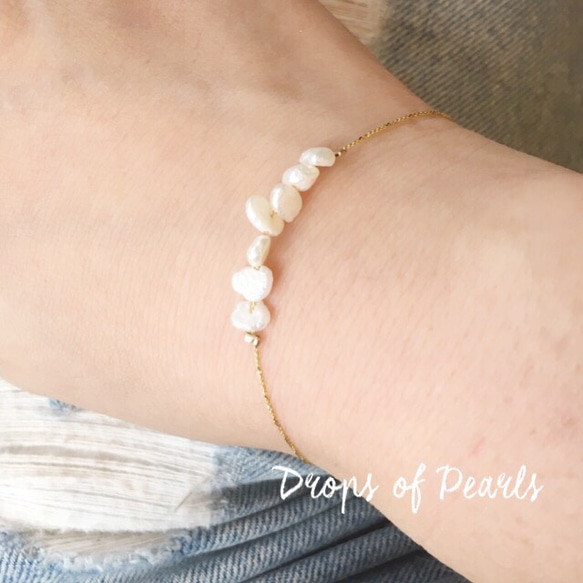 Pearl bracelet【Drops】 1枚目の画像