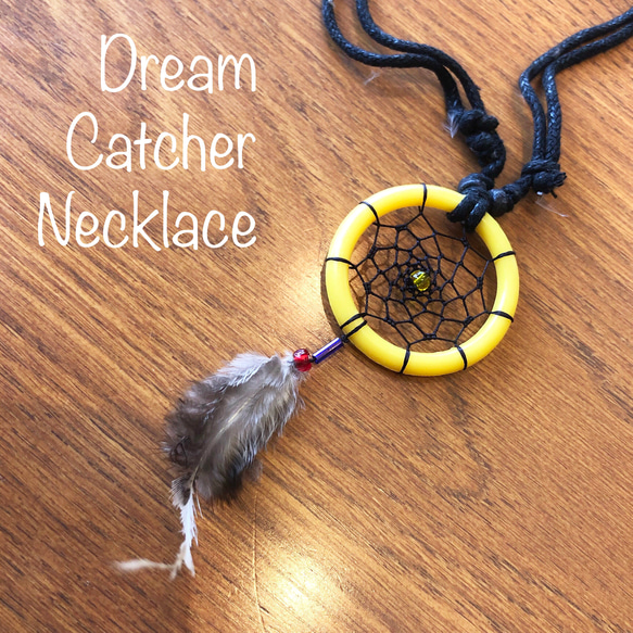 Dream Catcher Necklace【Yellow/Red】 1枚目の画像