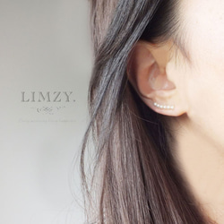 【LIMZY.】ラインパールピアス 1枚目の画像