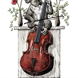 大提琴家藝術海報 第2張的照片