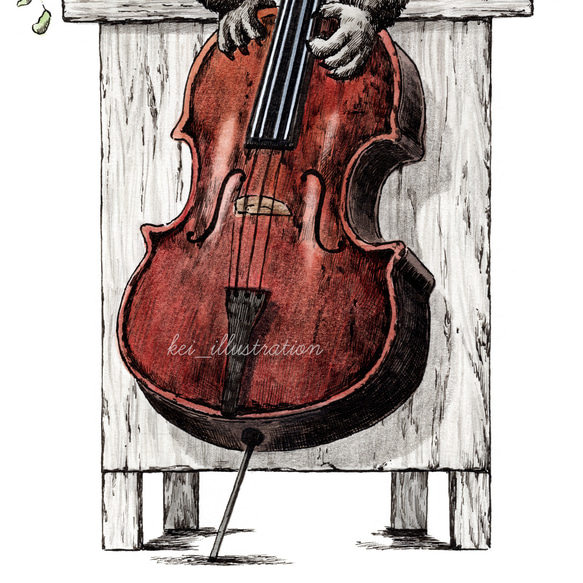 大提琴家藝術海報 第4張的照片