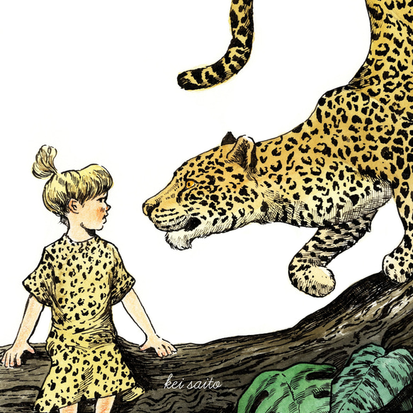 你最喜歡的插圖卡（帆布加工）3 件套 [103.Leopard] 第2張的照片