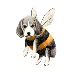 你最喜歡的插圖卡（帆布加工）3件套[5.Bee・gle] 第2張的照片