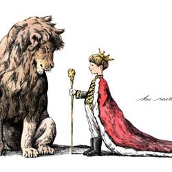 國王/男孩和獅子藝術海報 第2張的照片