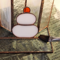 galashaお家でステンドグラスキットー鏡餅のお正月飾り 8枚目の画像
