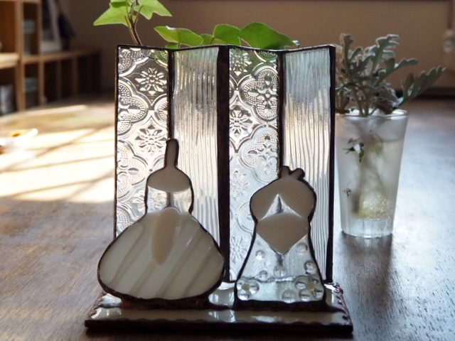 ステンドグラスの雛飾り（アンティーク）