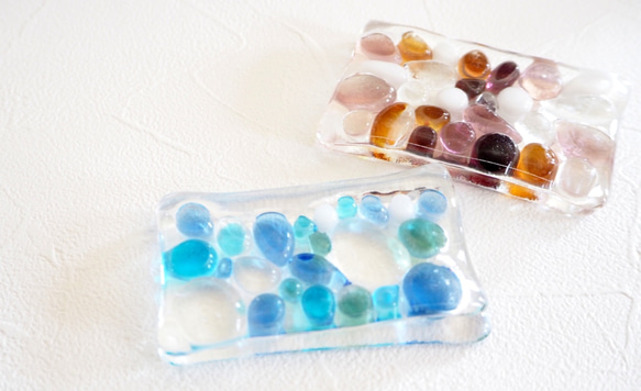 ガラスのペーパーウェイト 青 4枚目の画像