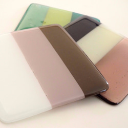 送料無料☆フルオーダーメイドガラス表札　Tricoloreシリーズ 2枚目の画像