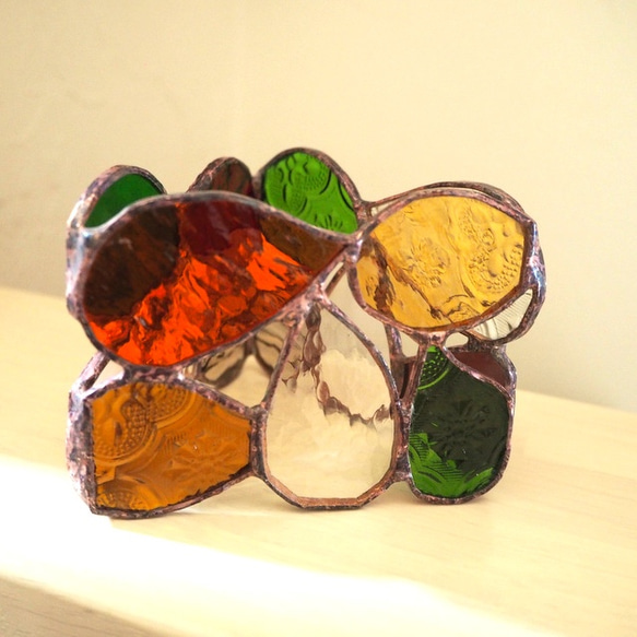 お家でステンドグラスキット〈galasha〉ー第5回キャンドルホルダー 2枚目の画像