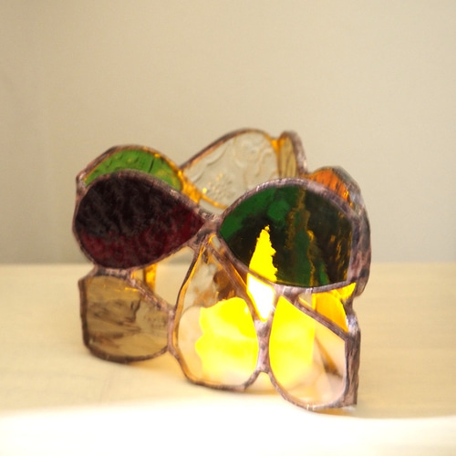 サボテンとお家のステンドグラスセット 再販】ステンドグラス 多肉植物 サボテン 花 グリーン 寄せ植え