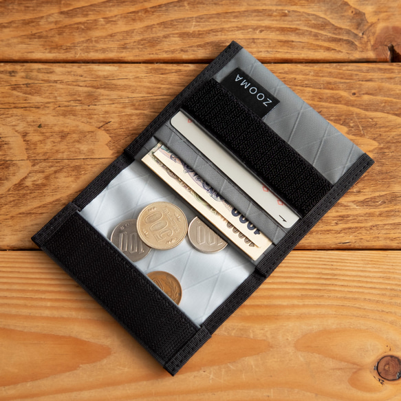 X-Pac Minimal Wallet Wallet Waterproof Lightweight Nylon Grey 第3張的照片