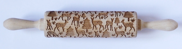 ポーランド　ブナの木のめん棒　Rolling Pin　『 こじか　森のさんぽ 』 3枚目の画像