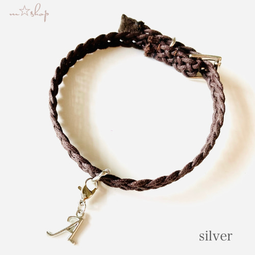 【税込?送料無料】 チョーカー 』 紐~cord 金 名 猫 犬 ペット 首輪 イニシャル付 首輪・ハーネス・リード
