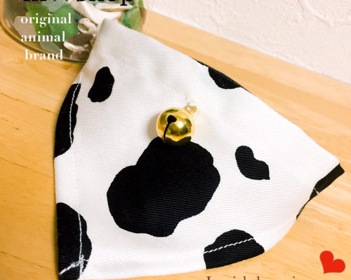 ブラックハート柄デニム♡刺繍のショルダーバッグ♡リボンとバンダナの