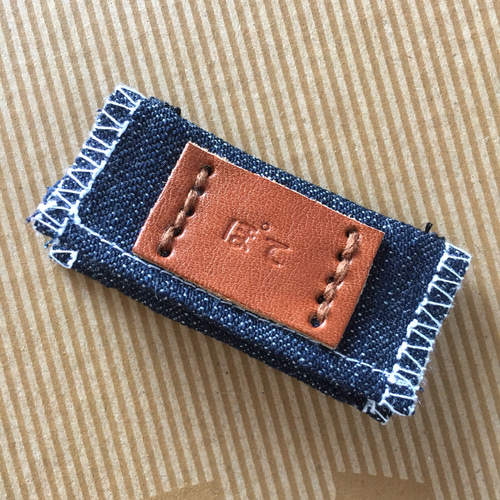 鑑札入れ~denim』 名入れ無料 デニム 鑑札入れ 迷子札入れ 首輪に