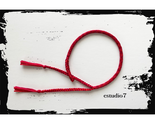 オーダーメイド☆組紐ミサンガ(赤ミックス) ブレスレット estudio7