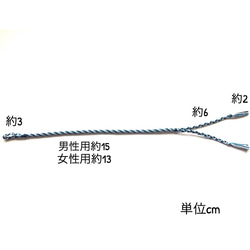 オーダーメイド☆トリコロールミサンガ(男性用フリーサイズ) 3枚目の画像
