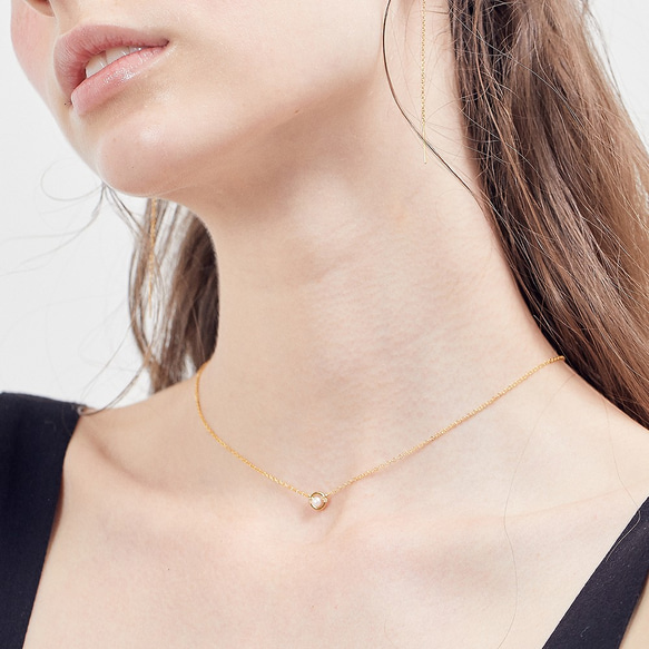 小秘密項鍊 Secret Necklace / 14kgf / pearl 第1張的照片