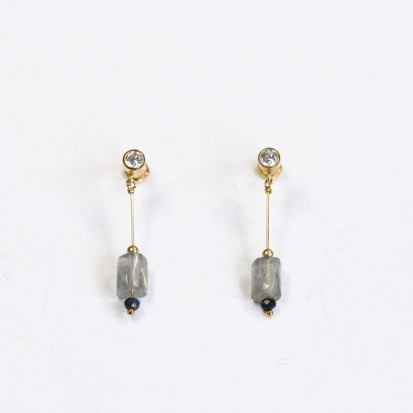 閃亮星空光譜石耳環 Starry Night Earring / 14kgf 第3張的照片