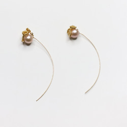 美好年代珍珠耳勾 Belle Époque Earring / 14kgf 第2張的照片