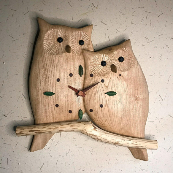 ふくろう夫婦置き時計☆1個の価格です