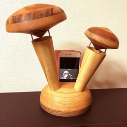iPhoneスピーカー ウッドホーン TALL スマホスタンド・スマホ