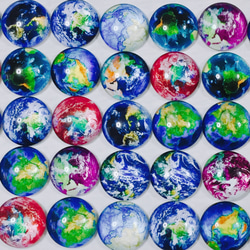 地球 ガラスカボション 12㎜20個 1枚目の画像
