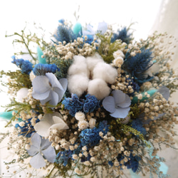 深情藍.天空藍色系乾燥花束.新娘婚禮.情人節首選. 第5張的照片