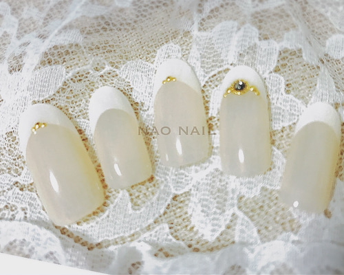 ネイルチップ オーダー フレンチネイル 王道フレンチネイル ネイルチップ（つけ爪） nao nail 通販 3982968