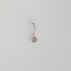 【レターパックライト送料無料】銀とトパーズの花ペンダント　ハンドメイド一点物 5枚目の画像