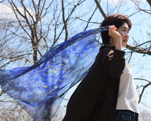 NICENESS BERZ シルクシフォン バンダナスカーフ NICENESS.ナイスネス