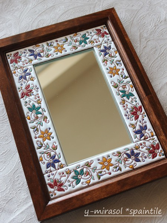 「受注製作」スペインタイルの鏡（2） 1枚目の画像