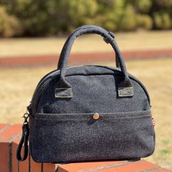 マーガレット&ソフィー　パッチワーク　ボストンバッグ マーガレット＆ソフィのミニボストンバッグ レトロ レッド