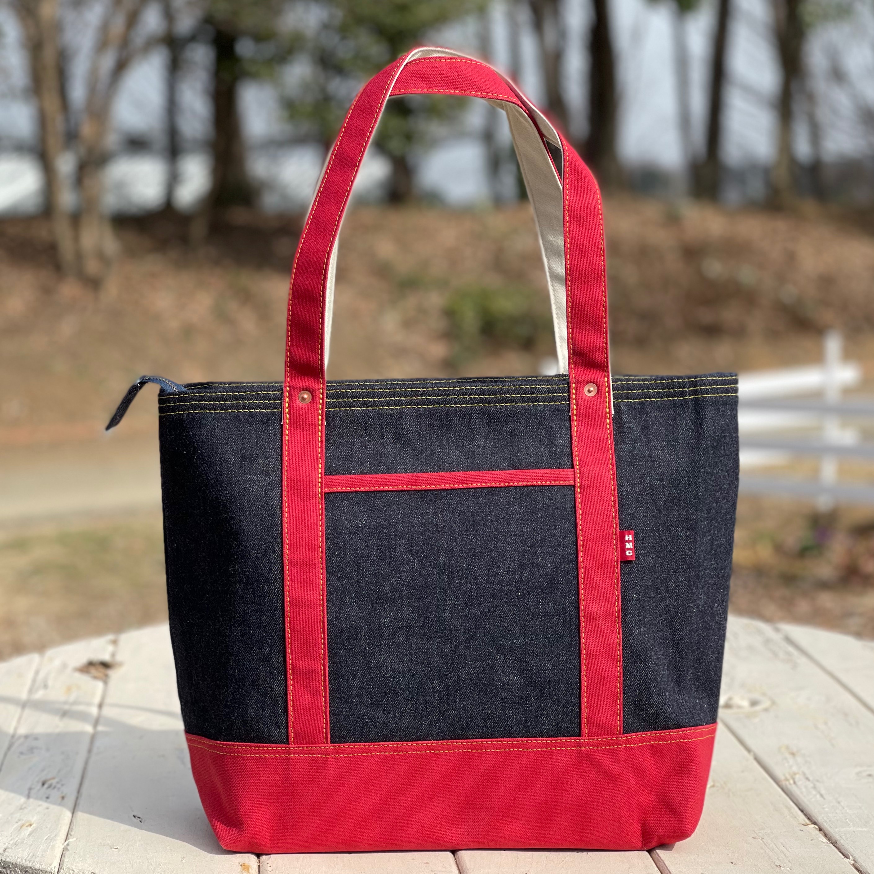赤帆布トートバッグ Lサイズ トートバッグ HMclothing 通販