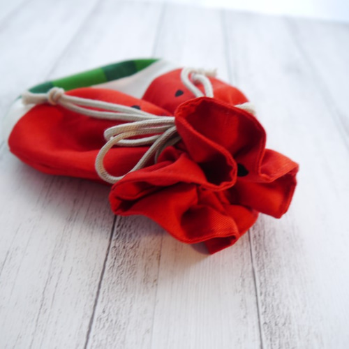 専用出品　スイカの巾着袋から2個　ハンドメイド　ロラライハリス 専用出品 スイカの巾着袋から2個 ハンドメイド ロラライハリス