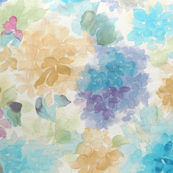 スペイン生地　紫陽花の水彩画　【VILBER】 5枚目の画像