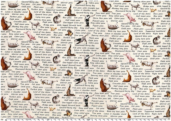 美國面料100％純棉瑜伽動物x字母[伊麗莎白工作室] 第2張的照片