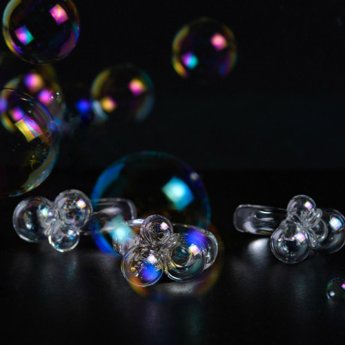 ガラス作家　オカベマキコ さん　シャボン玉リング　指輪　リング 送料無料】ガラスの指輪 シャボン玉 リング 指輪・リング