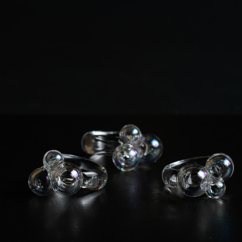 送料無料】ガラスの指輪 シャボン玉 リング 指輪・リング