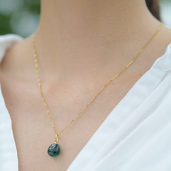 【送料無料】金属アレルギー対応サージカルステンレスネックレス　“DeepForest”-デープフォレスト- 2枚目の画像