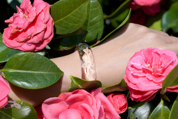 ガラス バングル “ice” Slim  (SS、S、Mサイズ)～溶けない氷シリーズ～ 6枚目の画像