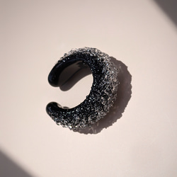 ガラスイヤーカフ "Sparkle"  -Black- 1枚目の画像