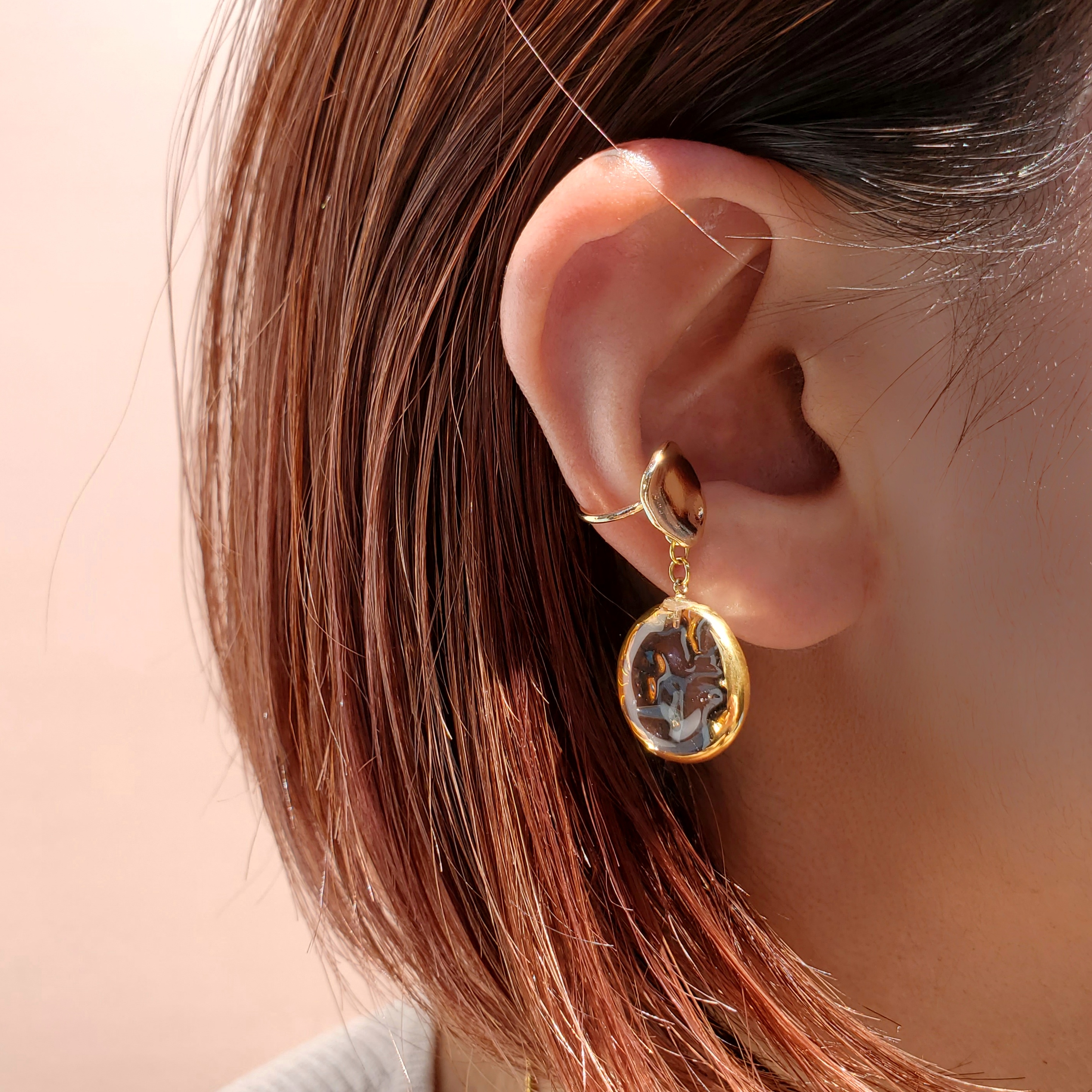 “Water Coin”イヤーカフ-Gold-